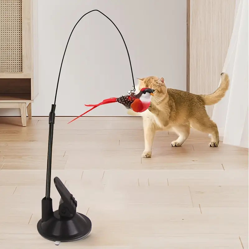 Interactive Bird-Shaped Cat Wand Toy